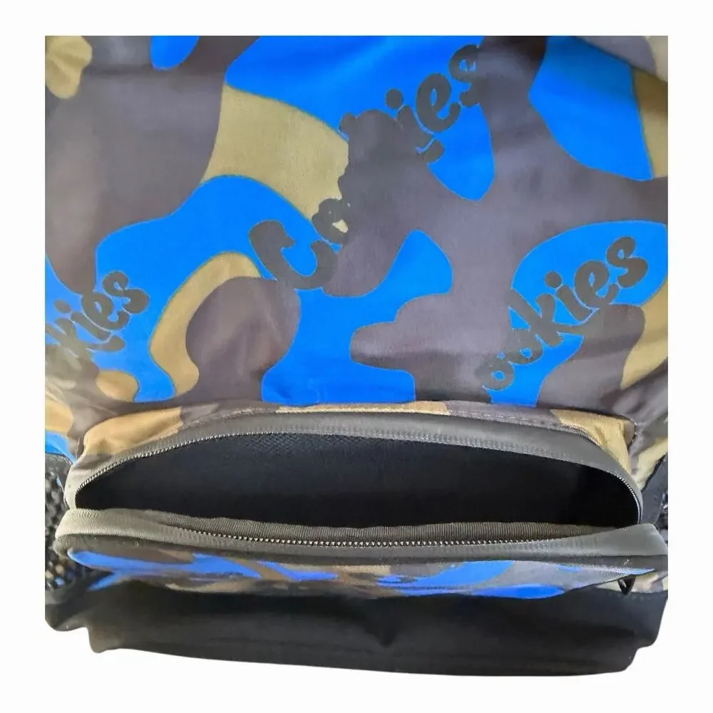 Cookies SF Luxe Smell Proof Backpack Blue Camo Utility Streetwear Travel Bag NWT